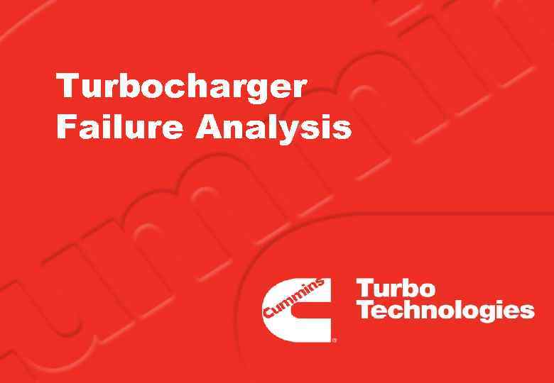 Turbocharger Failure Analysis 