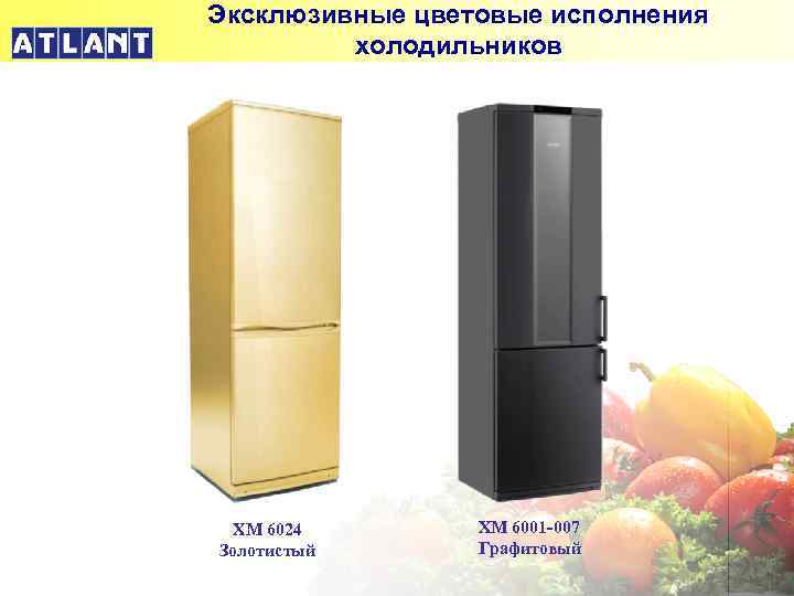 Эксклюзивные цветовые исполнения холодильников ХМ 6024 Золотистый ХМ 6001 -007 Графитовый 