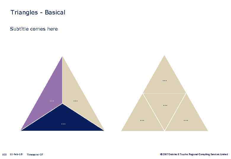 Triangles - Basical Subtitle comes here . . . 103 11 -Feb-18 Timesaver 07