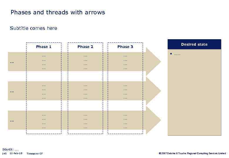 Phases and threads with arrows Subtitle comes here Phase 1 Phase 2 . .