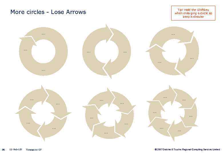 Tip! Hold the Shiftkey when enlarging a circle to keep it circular More circles