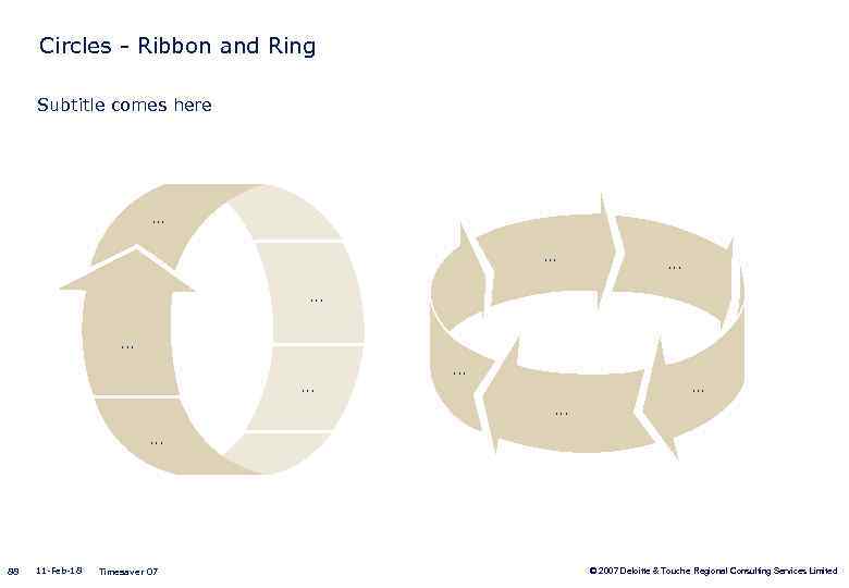 Circles - Ribbon and Ring Subtitle comes here . . . . 88 11