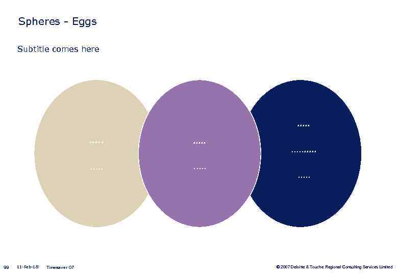 Spheres - Eggs Subtitle comes here . . . . 99 11 -Feb-18 Timesaver