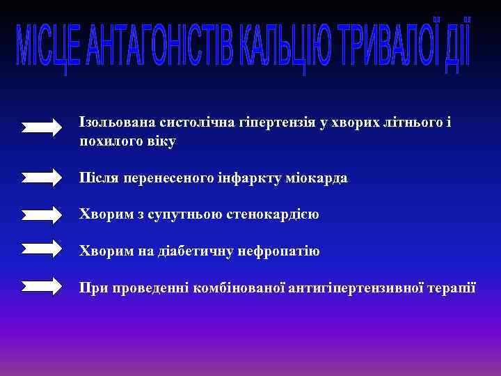 Ізольована систолічна гіпертензія у хворих літнього і похилого віку Після перенесеного інфаркту міокарда Хворим