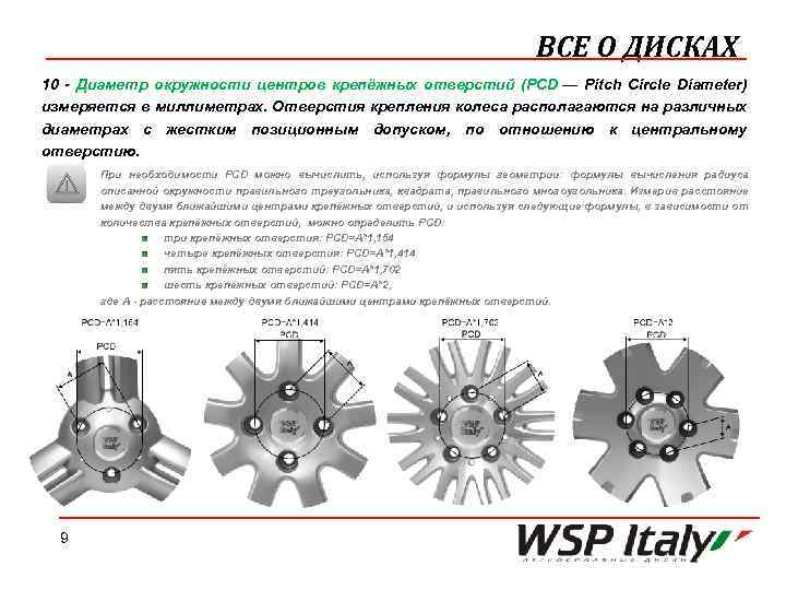 ВСЕ О ДИСКАХ 10 - Диаметр окружности центров крепёжных отверстий (PCD — Pitch Circle
