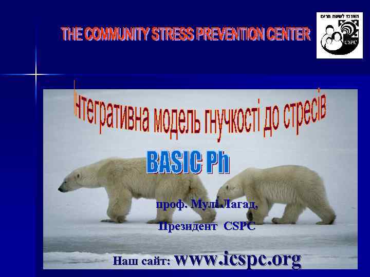 проф. Мулі Лагад, Президент CSPC Наш сайт: www. icspc. org 