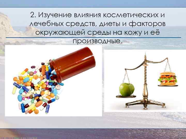 2. Изучение влияния косметических и лечебных средств, диеты и факторов окружающей среды на кожу