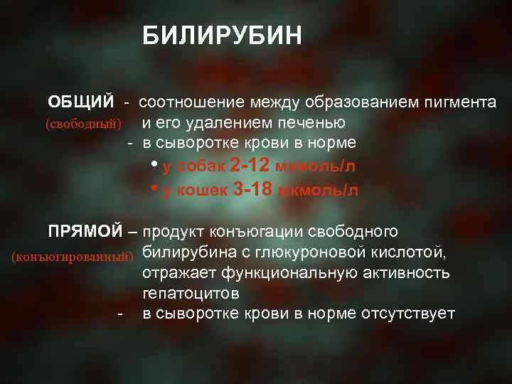 Норма билирубина