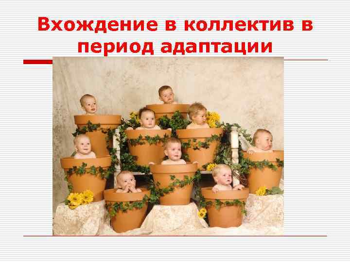 Вхождение в коллектив в период адаптации 