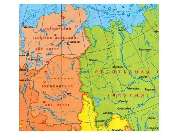 Контурная карта среднесибирское плоскогорье