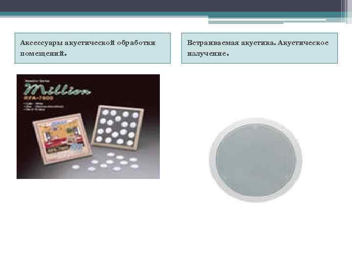 Аксессуары акустической обработки Встраиваемая акустика. Акустическое помещений. излучение. 