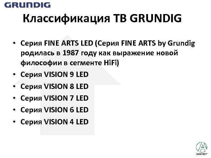 Классификация ТВ GRUNDIG • Серия FINE ARTS LED (Серия FINE ARTS by Grundig родилась