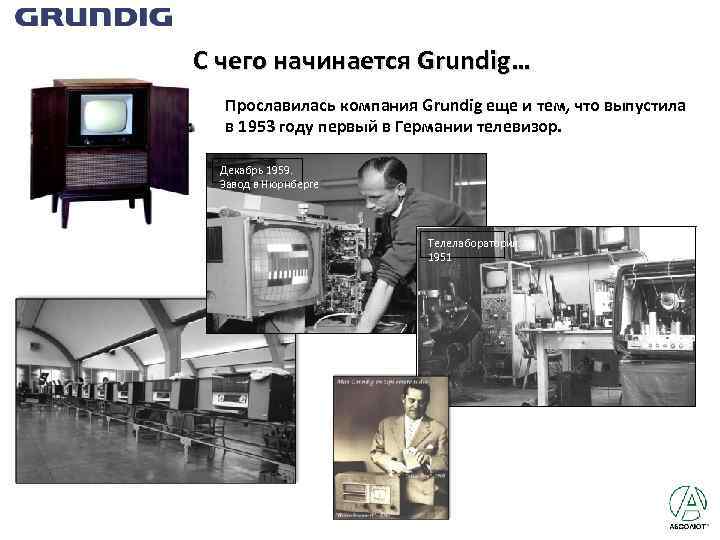 С чего начинается Grundig… Прославилась компания Grundig еще и тем, что выпустила в 1953