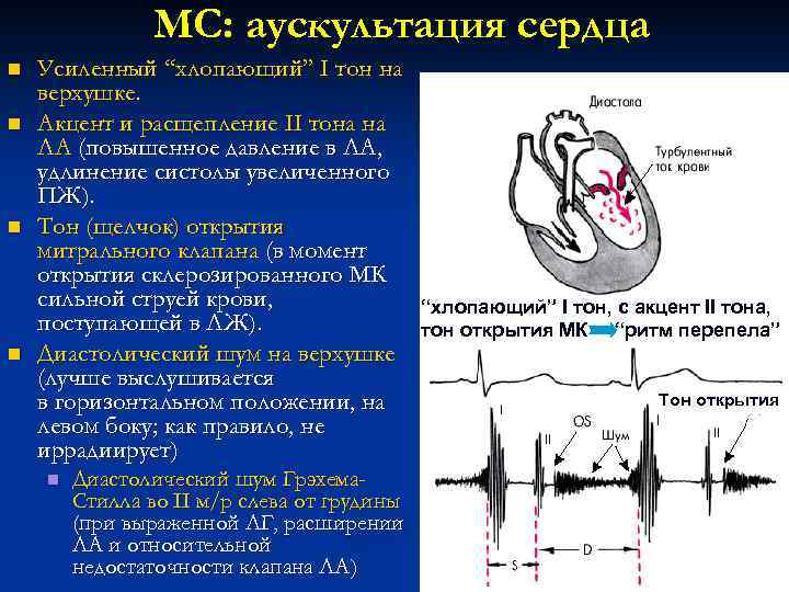 Для аускультативной картины недостаточности митрального клапана характерно