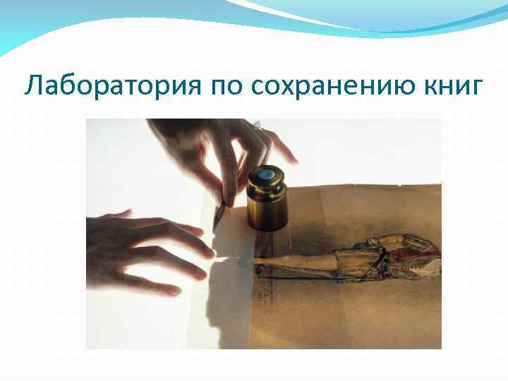 Лаборатория по сохранению книг 