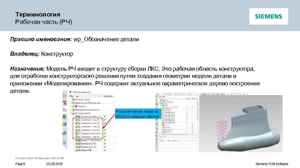 Терминология Рабочая часть (РЧ) Правило именования: wp_Обозначение детали Владелец: Конструктор Назначение: Модель РЧ входит
