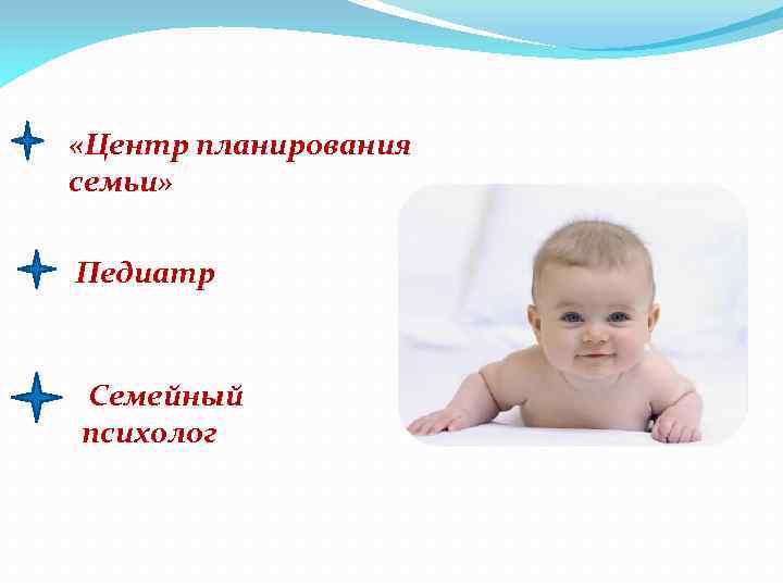  «Центр планирования семьи» Педиатр Семейный психолог 
