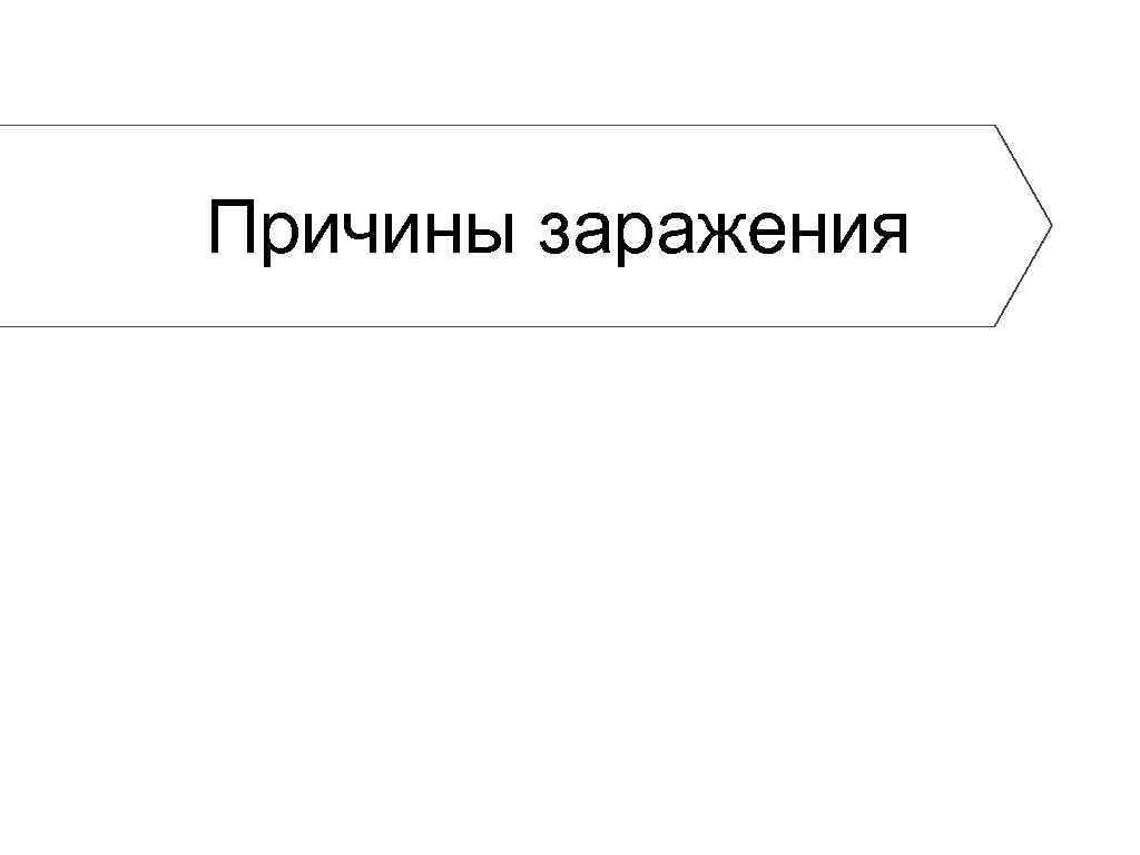 Причины заражения 