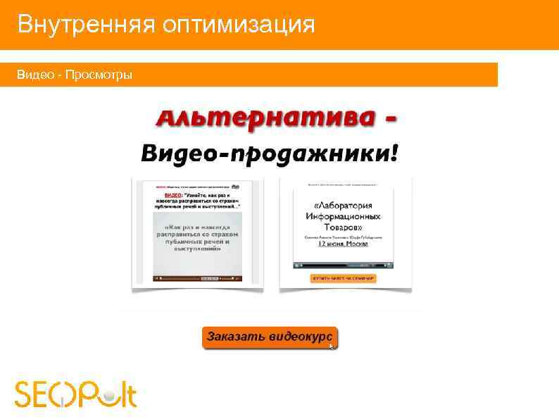 Внутренняя оптимизация Видео - Просмотры 