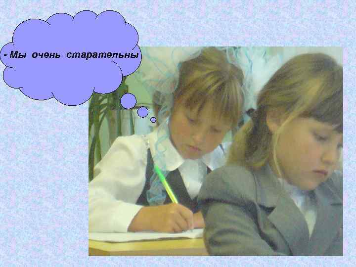 - Мы очень старательны 