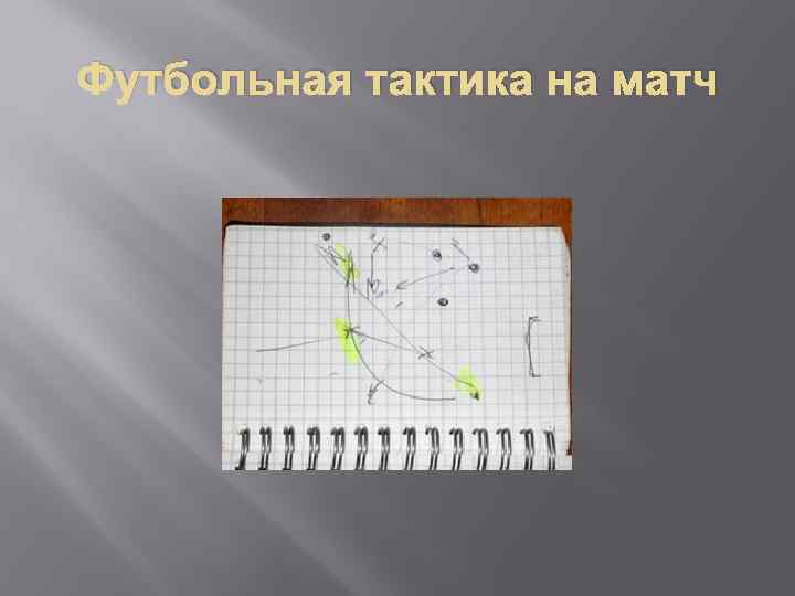 Футбольная тактика на матч 