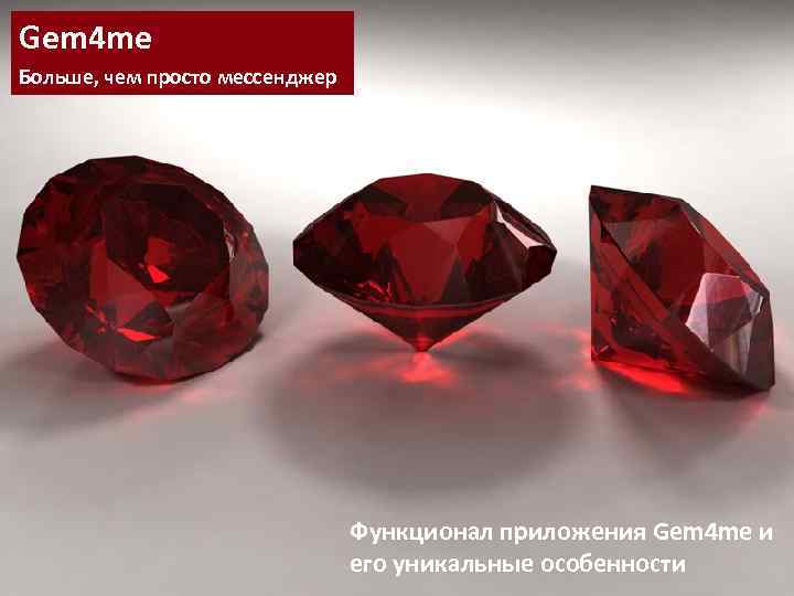 Gem 4 me Больше, чем просто мессенджер Функционал приложения Gem 4 me и его