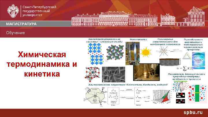 Обучение Профили Химическая термодинамика и кинетика 