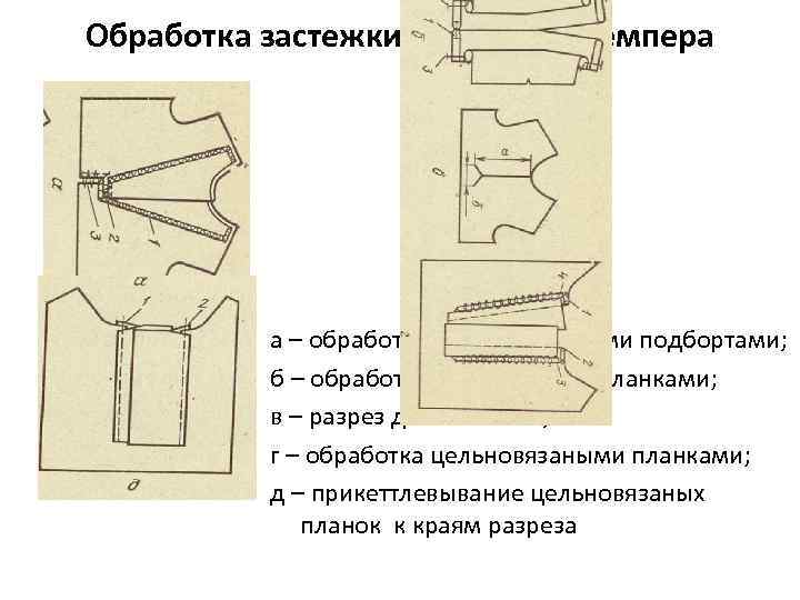 Схема обработка супатной застежки