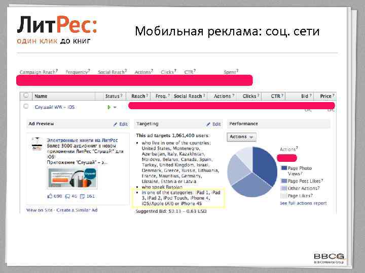 Мобильная реклама: соц. сети 