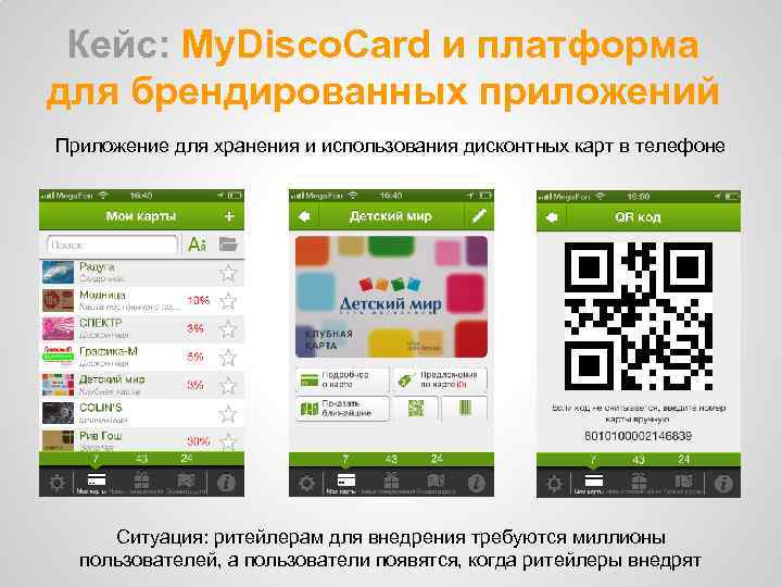 Кейс: My. Disco. Card и платформа для брендированных приложений Приложение для хранения и использования