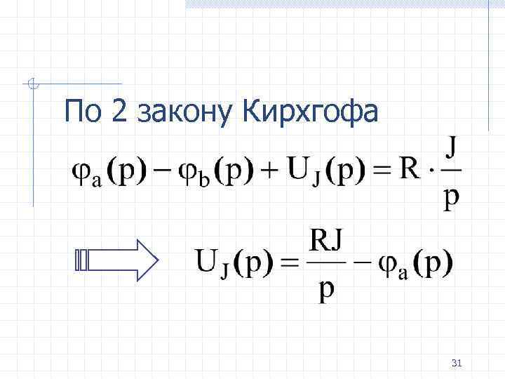 По 2 закону Кирхгофа 31 
