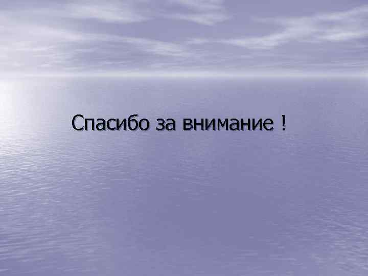 Спасибо за внимание ! 