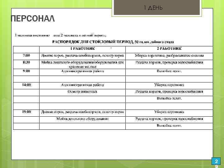 1 ДЕНЬ ПЕРСОНАЛ. 2 