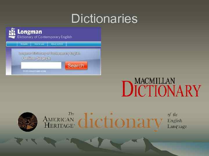 Dictionaries 