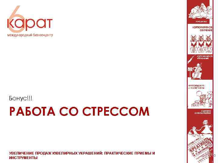 Бонус!!! РАБОТА СО СТРЕССОМ УВЕЛИЧЕНИЕ ПРОДАЖ ЮВЕЛИРНЫХ УКРАШЕНИЙ: ПРАКТИЧЕСКИЕ ПРИЕМЫ И ИНСТРУМЕНТЫ 55 