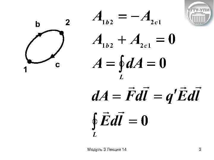 2 b 1 c Модуль 3 Лекция 14 3 
