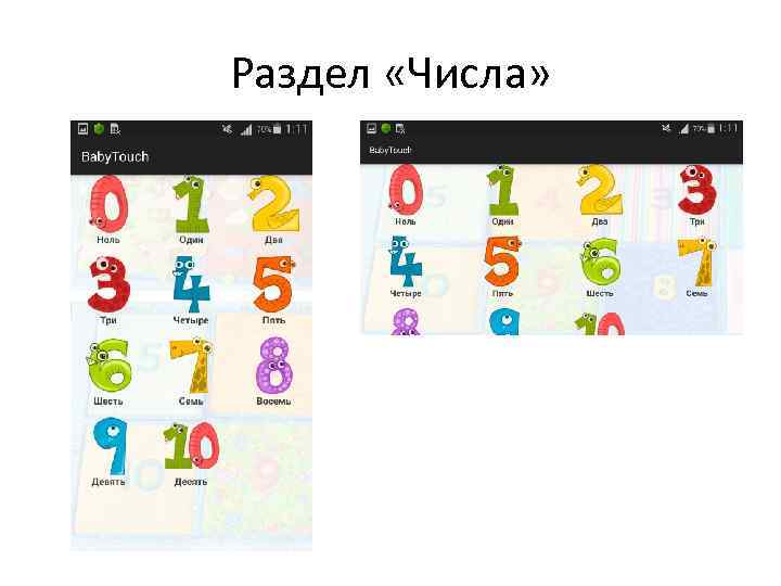 Раздел «Числа» 