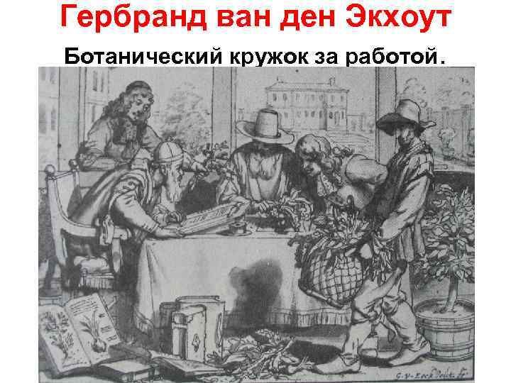 Гербранд ван ден Экхоут Ботанический кружок за работой. 