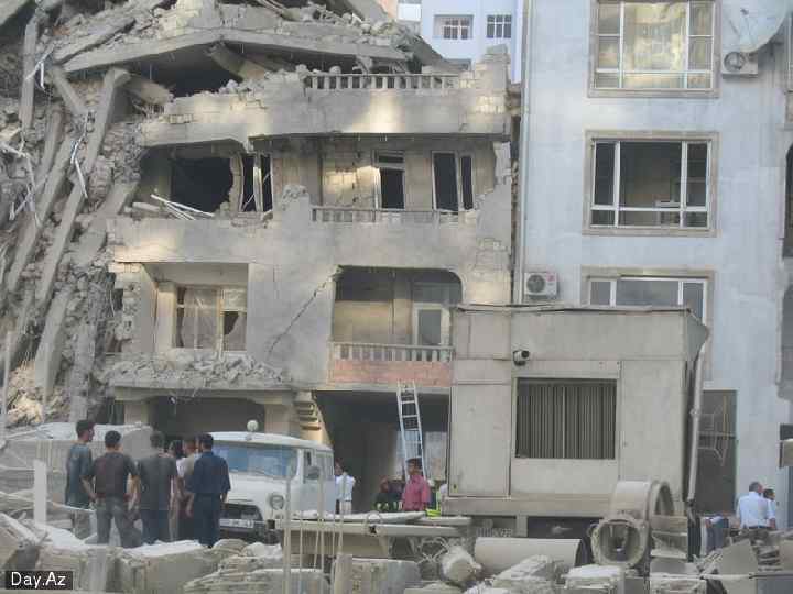 27. 08. 2007. Баку. Обрушение каркаса строящегося жилого дома 