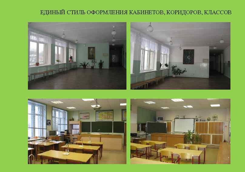 ЕДИНЫЙ СТИЛЬ ОФОРМЛЕНИЯ КАБИНЕТОВ, КОРИДОРОВ, КЛАССОВ 