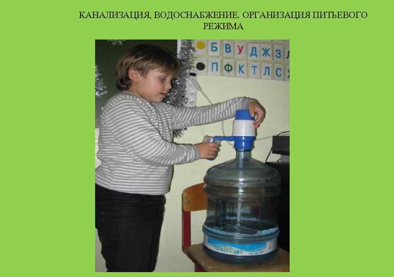 КАНАЛИЗАЦИЯ, ВОДОСНАБЖЕНИЕ. ОРГАНИЗАЦИЯ ПИТЬЕВОГО РЕЖИМА 