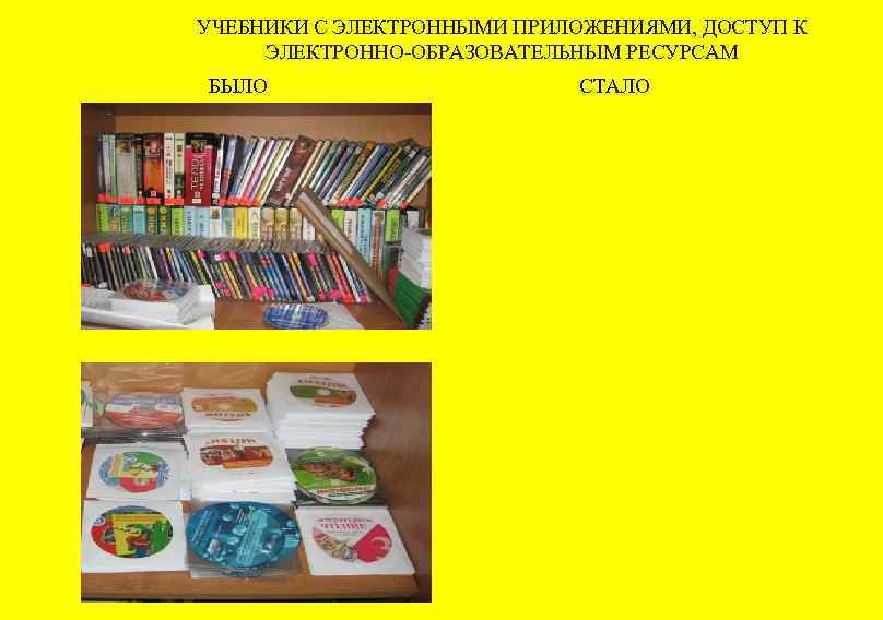 УЧЕБНИКИ С ЭЛЕКТРОННЫМИ ПРИЛОЖЕНИЯМИ, ДОСТУП К ЭЛЕКТРОННО-ОБРАЗОВАТЕЛЬНЫМ РЕСУРСАМ БЫЛО СТАЛО 