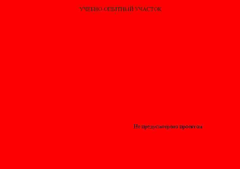 УЧЕБНО-ОПЫТНЫЙ УЧАСТОК Не предусмотрено проектом 