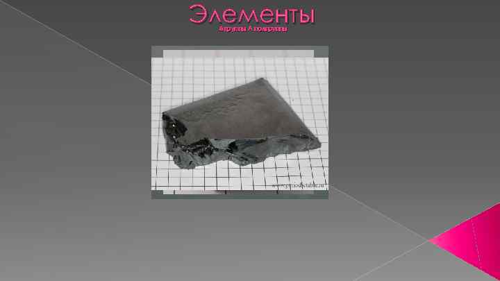 Элементы 6 группы A подгруппы 