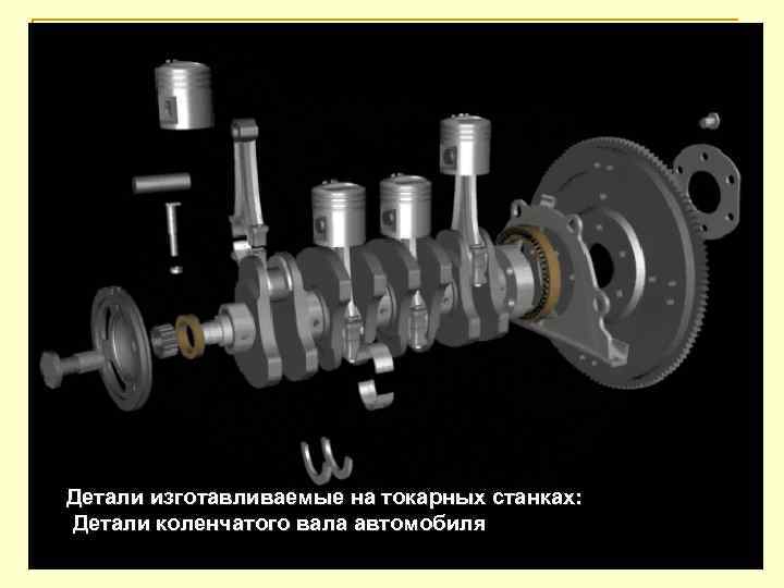 Детали изготавливаемые на токарных станках: Детали коленчатого вала автомобиля 
