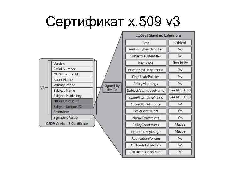 Сертификат x. 509 v 3 
