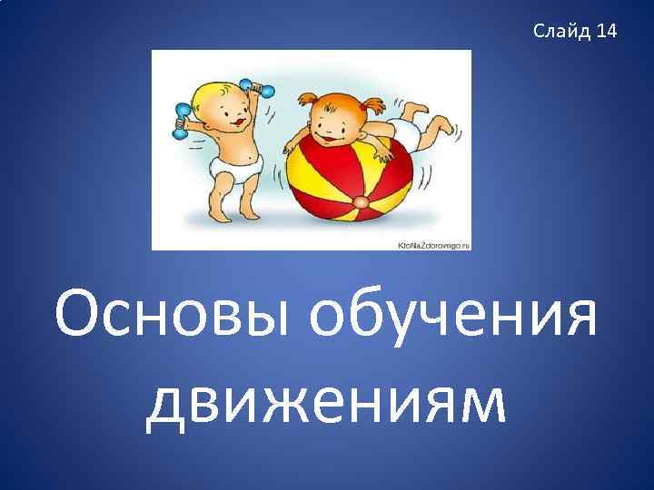 Слайд 14 Основы обучения движениям 