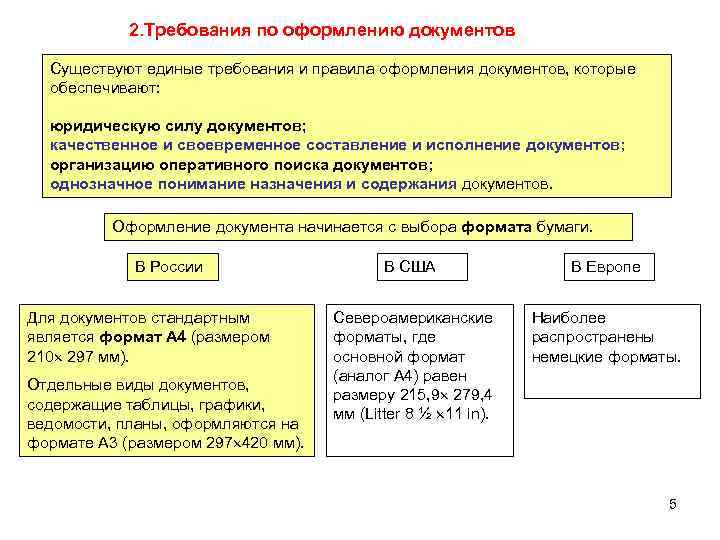 2. Требования по оформлению документов Существуют единые требования и правила оформления документов, которые обеспечивают: