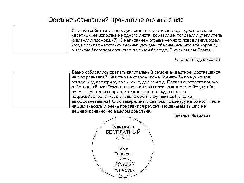 Остались сомнения? Прочитайте отзывы о нас Спасибо ребятам за порядочность и оперативность, аккуратно сняли