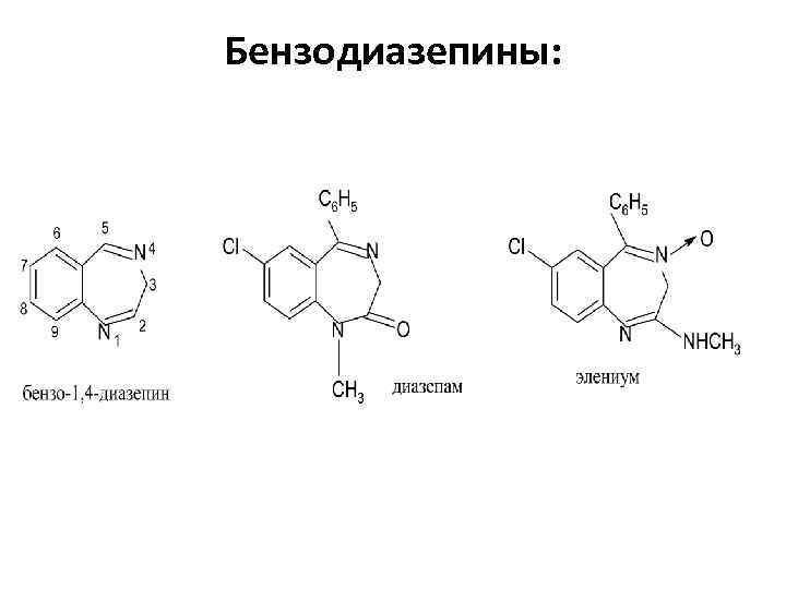 Бензодиазепины: 